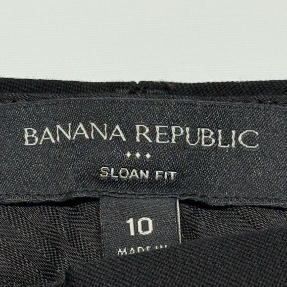 Banana Republic Sloan fit slim ankle black womens pant size 10 - Picture 4 of 7